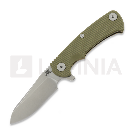 Hinderer Project X Magnacut Sheepsfoot Stonewash Bronze OD Green G-10 összecsukható kés