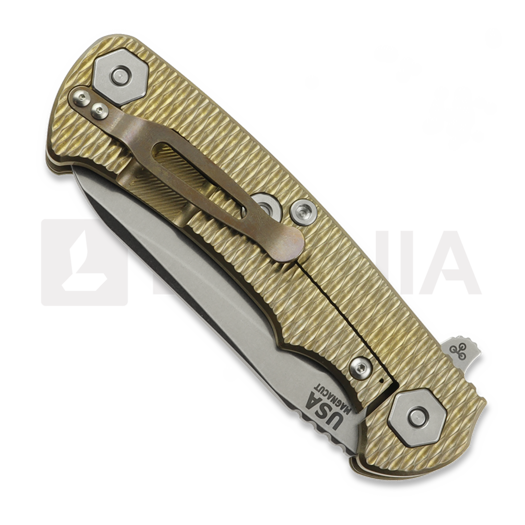 Hinderer Project X Magnacut Sheepsfoot Stonewash Bronze OD Green G-10 foldekniv