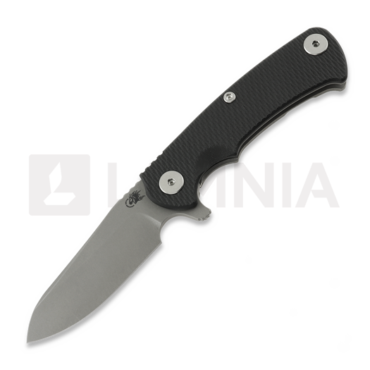 Saliekams nazis Hinderer Project X Magnacut Sheepsfoot Working Finish Black G-10