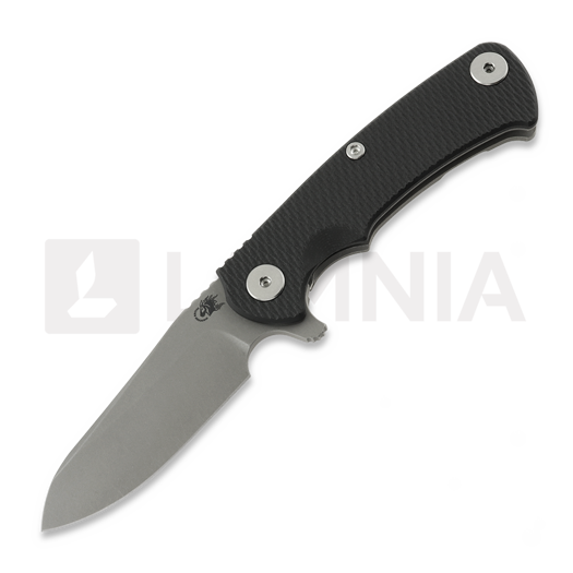 Saliekams nazis Hinderer Project X Magnacut Sheepsfoot Working Finish Black G-10