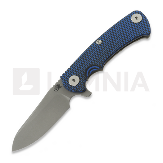 Hinderer Project X Magnacut Sheepsfoot Working Finish Blue/Black G-10 folding knife
