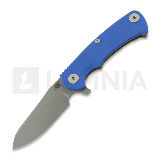 Saliekams nazis Hinderer Project X Magnacut Sheepsfoot Working Finish Blue G-10