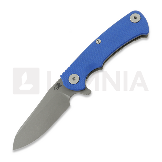 Saliekams nazis Hinderer Project X Magnacut Sheepsfoot Working Finish Blue G-10