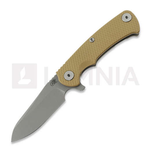 Saliekams nazis Hinderer Project X Magnacut Sheepsfoot Working Finish Coyote G-10