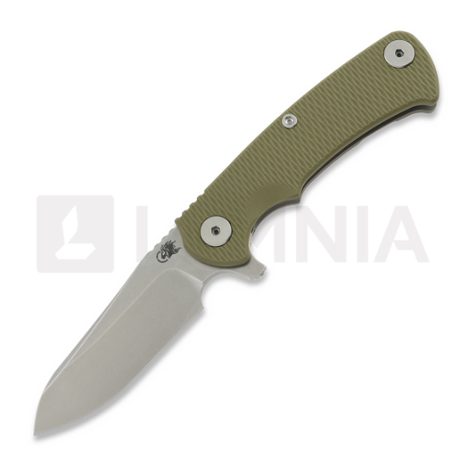 Briceag Hinderer Project X Magnacut Sheepsfoot Working Finish/Stonewash OD Green G-10