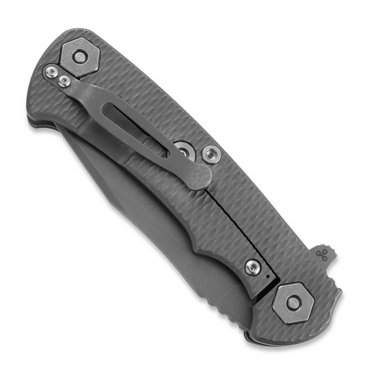 Hinderer Project X S45VN Clip Point Tri-Way Working Finish Black G10 sulankstomas peilis