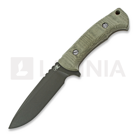 Hinderer Ranch 3V Drop Point 칼, 올리브색