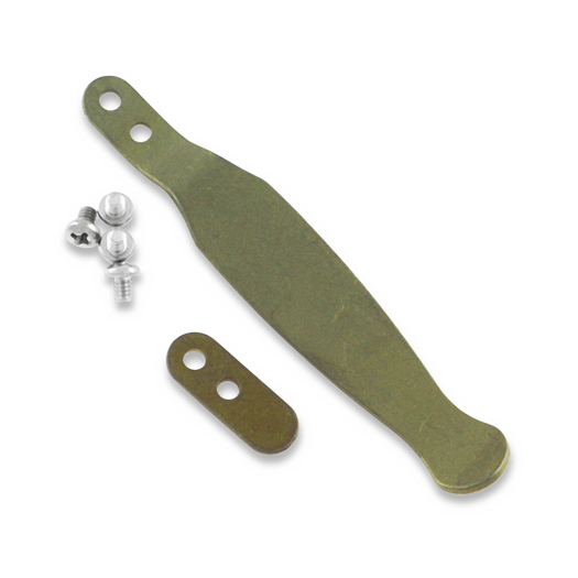 Hinderer Solid Pocket Clip & Filler Tab Set Titanium Battle Bronze