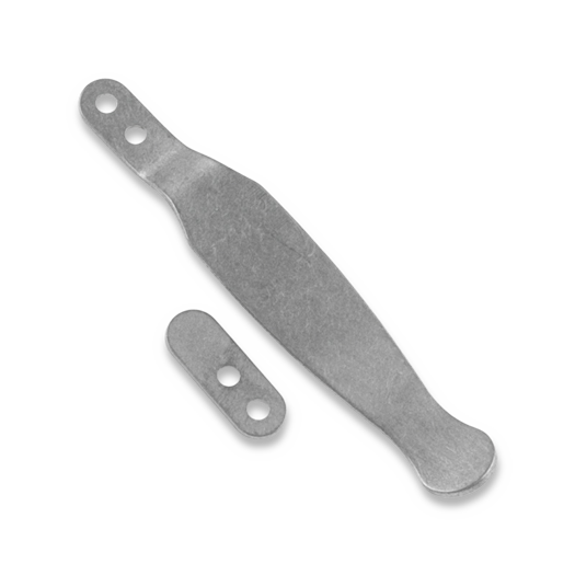 Hinderer Solid Pocket Clip & Filler Tab Set Titanium Stonewash