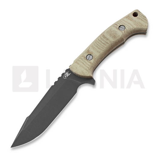 Hinderer The Ranch 3V ナイフ, harpoon spanto natural micarta
