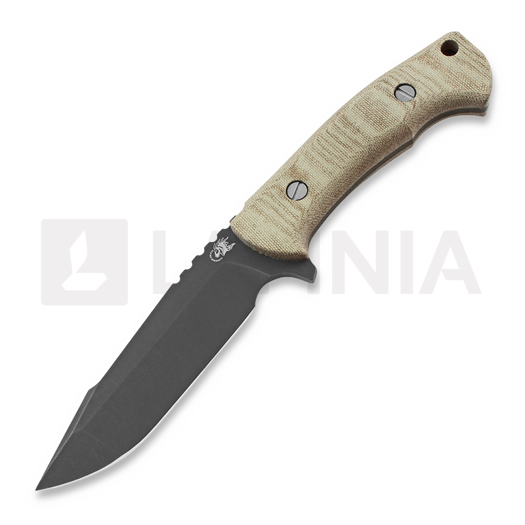 Hinderer The Ranch 3V veitsi, harpoon spanto natural micarta