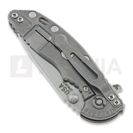 Hinderer XM-18 3.0 Gen 4 Spearpoint sulankstomas peilis, stonewash, od green