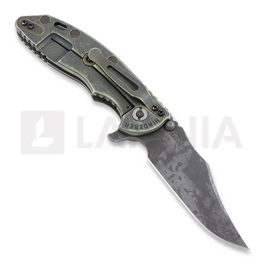 Hinderer XM-18 3,5" Battle Field sulankstomas peilis, žalia