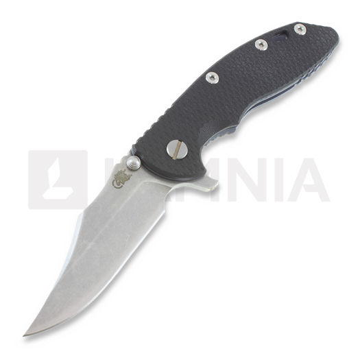 Navalha Hinderer XM-18 3,5" bowie, black/Ti battle blue