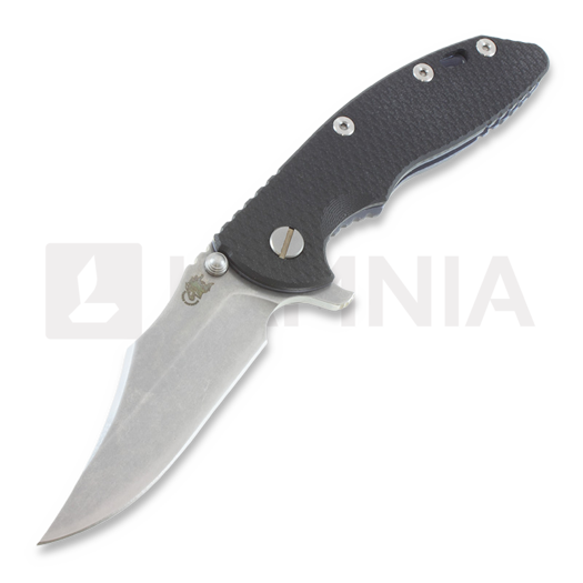 Hinderer XM-18 3,5" bowie 접이식 나이프, black/Ti battle blue
