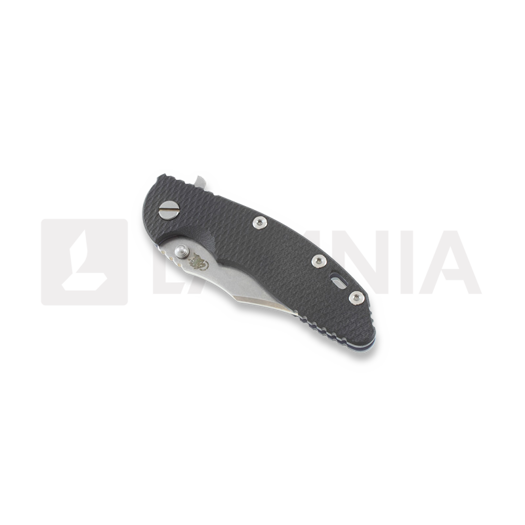 Coltello pieghevole Hinderer XM-18 3,5" bowie, black/Ti battle blue