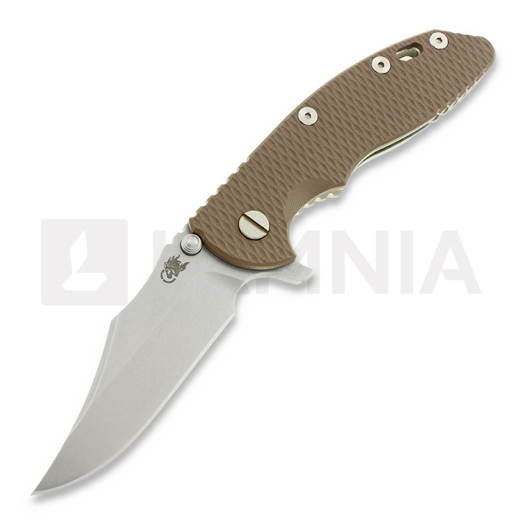 Hinderer XM-18 3,5" bowie folding knife, brown