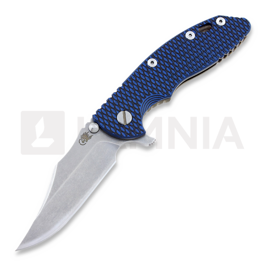 Hinderer XM-18 3,5" Bowie Containment Series kääntöveitsi, blue/black