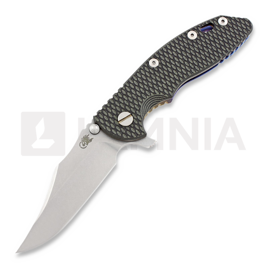 Hinderer XM-18 3,5" Bowie Containment Series fällkniv, green/black