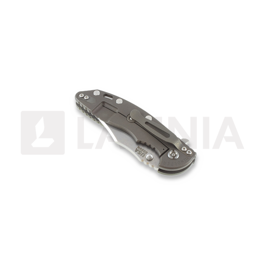 Hinderer XM-18 3,5" bowie sulankstomas peilis, green/Ti battle finish