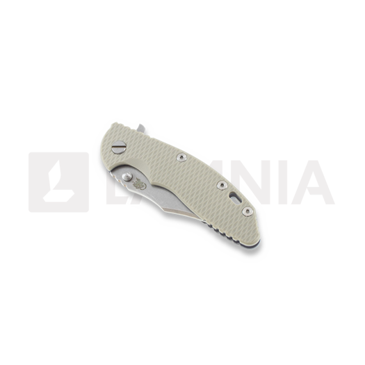Coltello pieghevole Hinderer XM-18 3,5" bowie, grey/Ti battle blue