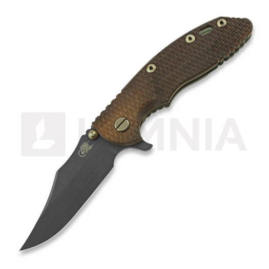 Hinderer XM-18 3.5 Bowie Vintage סכין מתקפלת, textured walnut