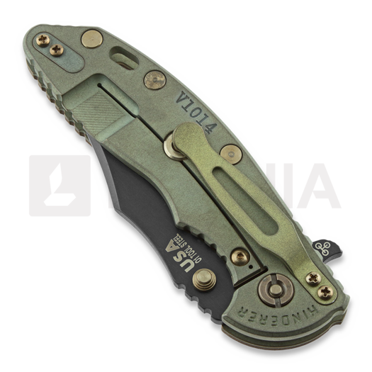 Coltello pieghevole Hinderer XM-18 3.5 Bowie Vintage, textured walnut