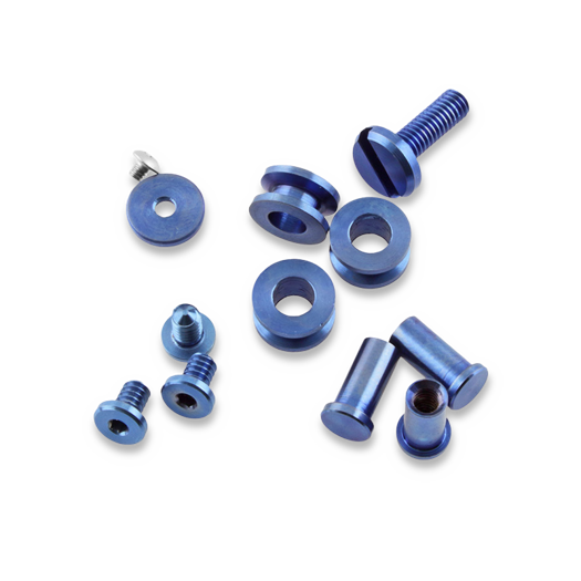 Hinderer XM-18 3.5 Complete Hardware Kit Ti, blauw