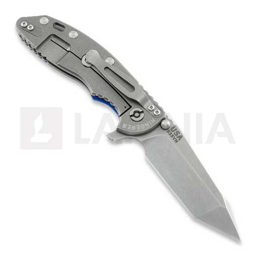 Hinderer XM-18 3,5 Fatty Harpoon Tanto sulankstomas peilis, mėlyna