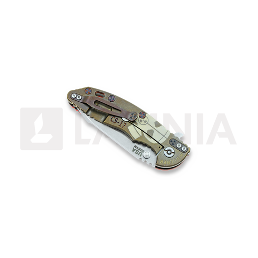 Hinderer XM-18 3,5 Fatty Harpoon Tanto Containment sulankstomas peilis, oranžinėnge