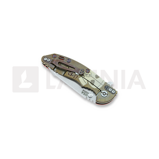 Coltello pieghevole Hinderer XM-18 3,5 Fatty Harpoon Tanto Containment, arancione