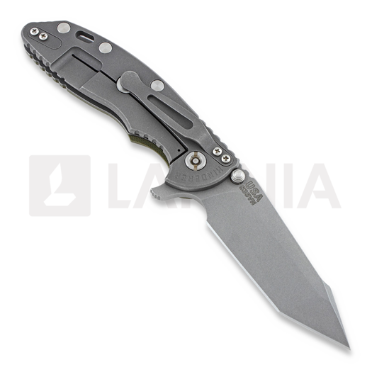 Hinderer XM-18 3,5 Fatty Harpoon Tanto sulankstomas peilis, žalia