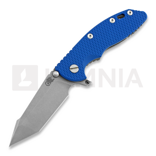 Hinderer XM-18 3.5 Fatty Harpoon Tanto kääntöveitsi, working finish, sininen