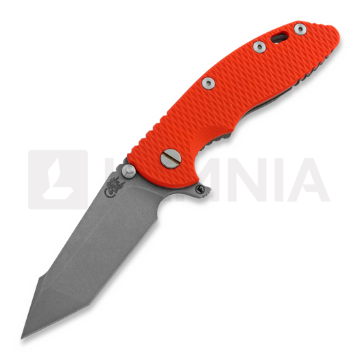 Hinderer XM-18 3.5 Fatty Harpoon Tanto kääntöveitsi, working finish, oranssi