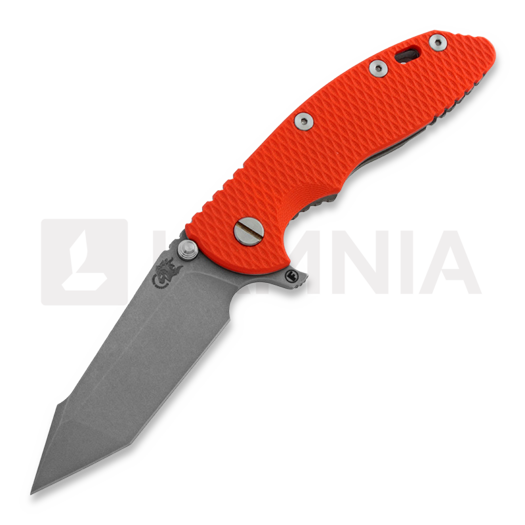 Hinderer XM-18 3.5 Fatty Harpoon Tanto 접이식 나이프, working finish, 주황
