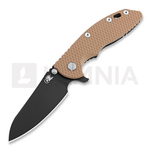 Hinderer XM-18 3.5 Gen4 Sheepsfoot DLC kääntöveitsi, coyote