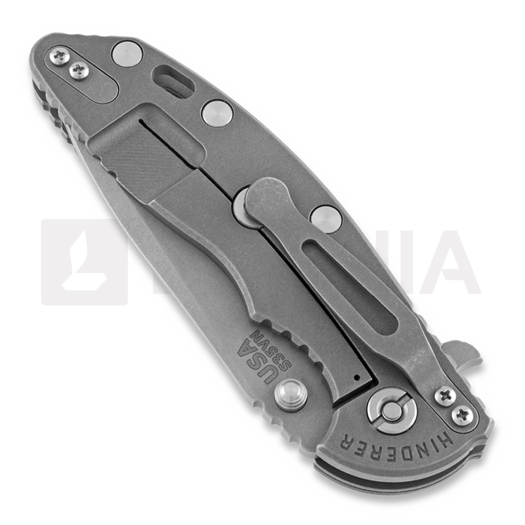 Hinderer XM-18 3.5 Gen4 Spanto sulankstomas peilis, working finish, pilka