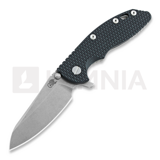 Hinderer XM-18 3.5 Gen5 Sheepsfoot folding knife, stonewashed, green/black