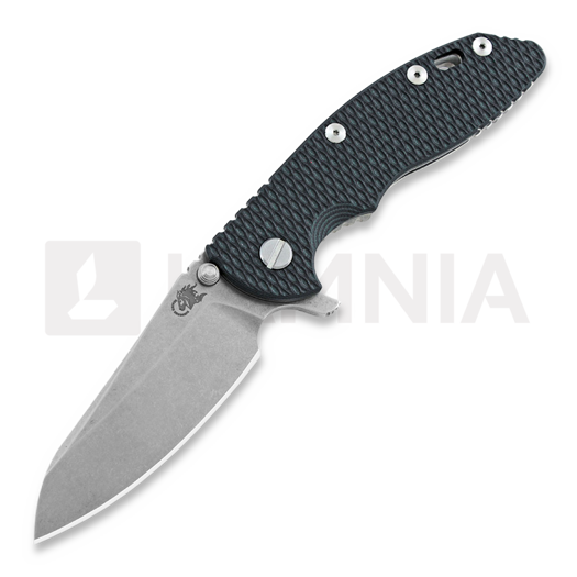 Hinderer XM-18 3.5 Gen5 Sheepsfoot kääntöveitsi, stonewashed, green/black