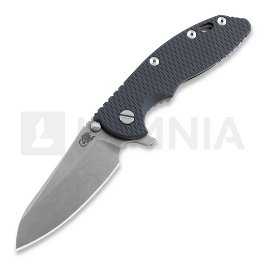Hinderer XM-18 3.5 Gen5 Sheepsfoot kääntöveitsi, stonewashed, harmaa