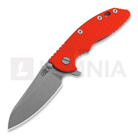 Hinderer XM-18 3.5 Gen5 Sheepsfoot összecsukható kés, stonewashed, narancssárga