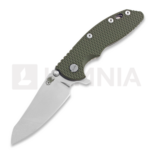 Hinderer XM-18 3.5 Gen6 Sheepsfoot Taschenmesser, stonewash, od green