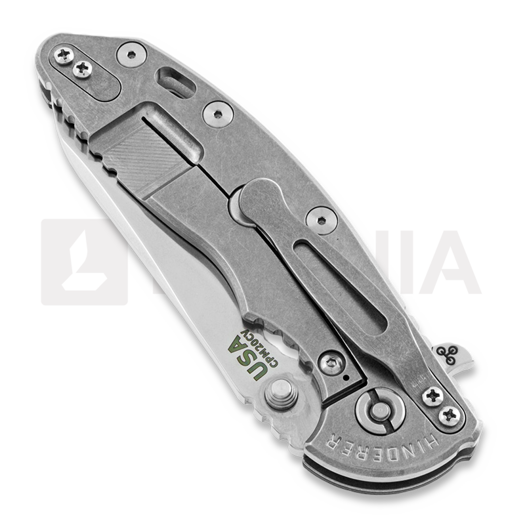 Hinderer XM-18 3.5 Gen6 Sheepsfoot sulankstomas peilis, stonewash, od green