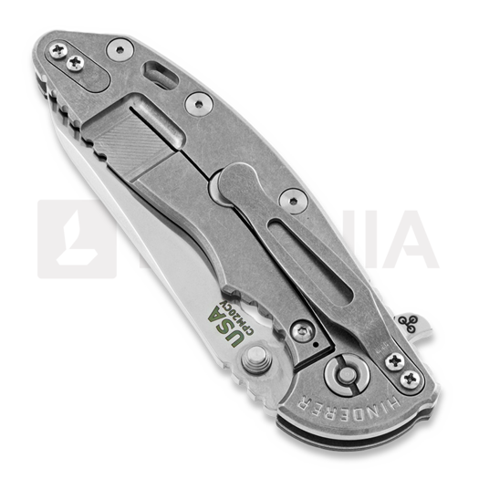 Coltello pieghevole Hinderer XM-18 3.5 Gen6 Sheepsfoot, stonewash, od green