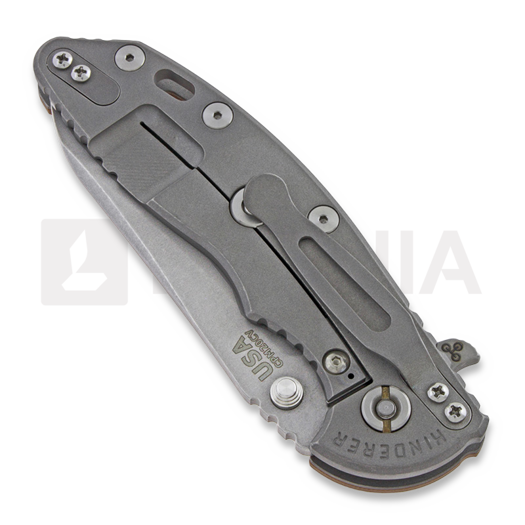 Hinderer XM-18 3.5 Gen6 Sheepsfoot sulankstomas peilis, working finish, coyote