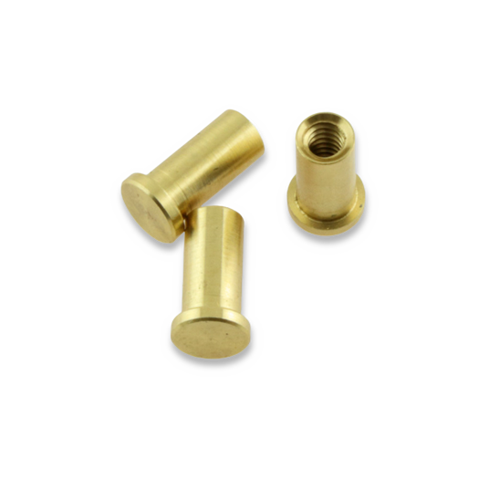 Hinderer XM-18 3.5 Handle Nuts Set Of 3, brass