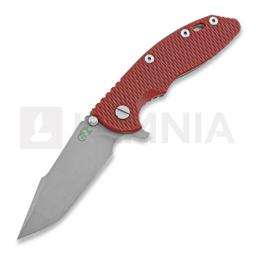 Navalha Hinderer XM-18 3,5" Harpoon Spanto, working finish, vermelho