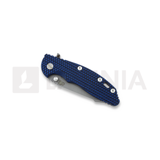 Hinderer XM-18 3,5" Harpoon Tanto Fatty sulankstomas peilis, blue/black