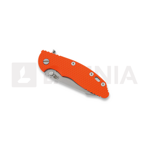 Hinderer XM-18 3,5" Harpoon Tanto Fatty sulankstomas peilis, oranžinėnge