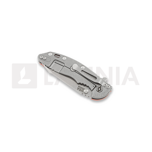 Nóż składany Hinderer XM-18 3,5" Harpoon Tanto Fatty, pomarańczowa